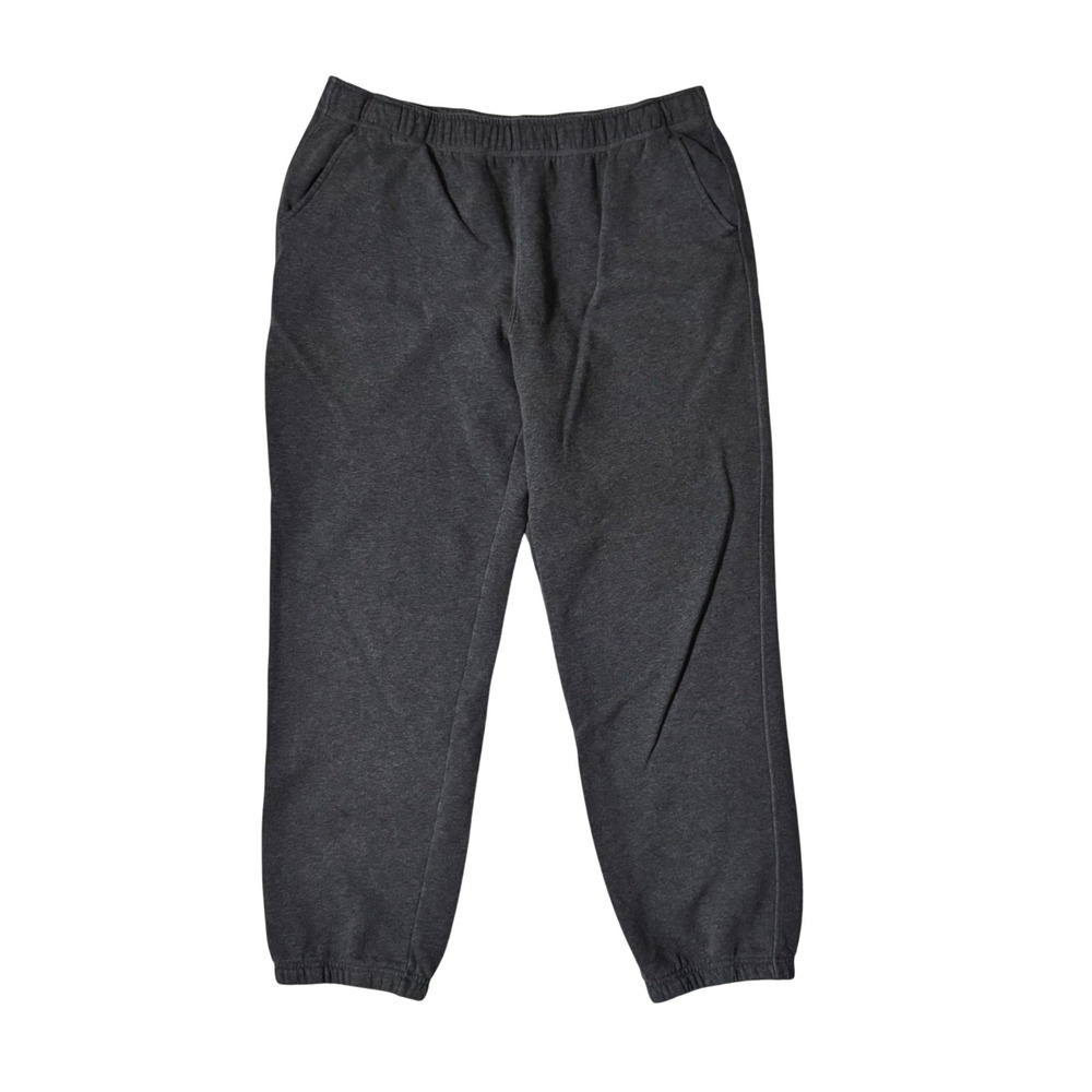 LL Bean Mens Sweatpants XL Tall Dark Gray Heather Fleece Heavyweight Joggers